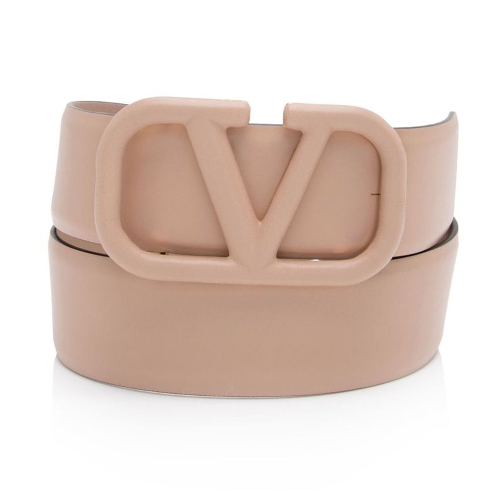Valentino Calfskin VLogo Signature Belt - Size 28 / 70